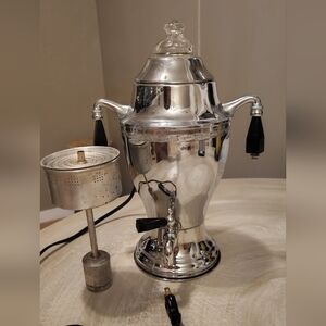VTG Forman Family 4Matic Chrome Percolator Coffee/Tea Pot 12"  - CORDED & WORKS